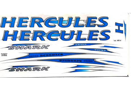 Наклейка Hercules на раму велосипеда, синий